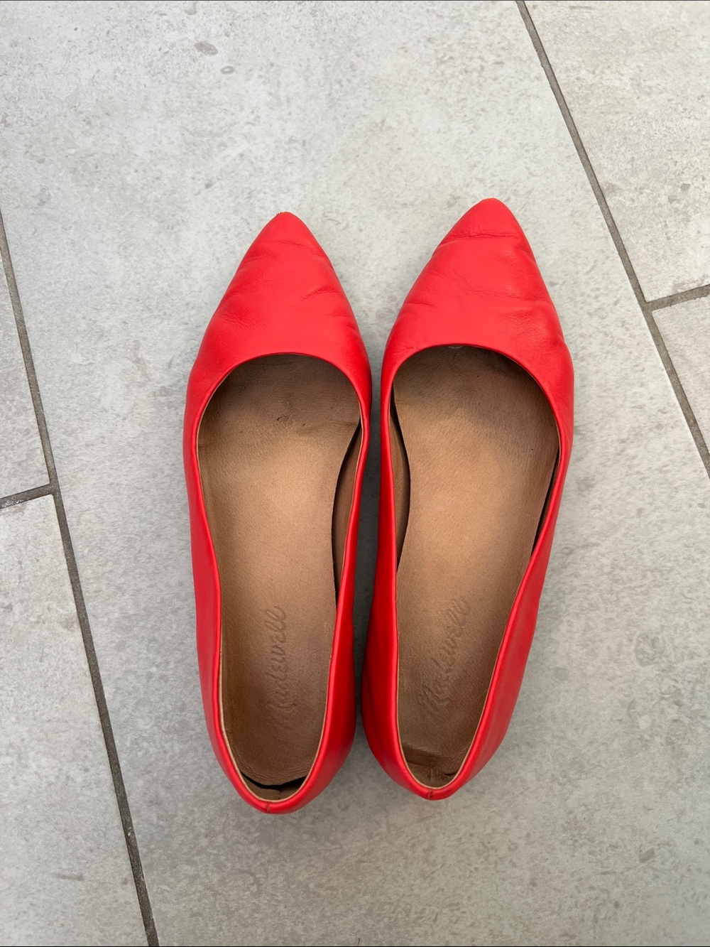 Madewell Pointed Toe Leather Flats